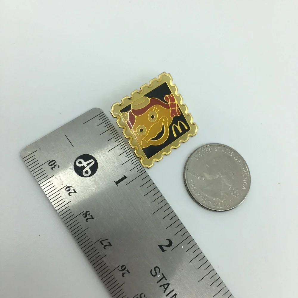 Vintage McDonald’s Crew Pin Birdie Enamel Stamp Hat Pin